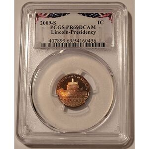 2009 S Lincoln Bicentennial Cent Presidency Proof PR69 DCAM Toning Bunting